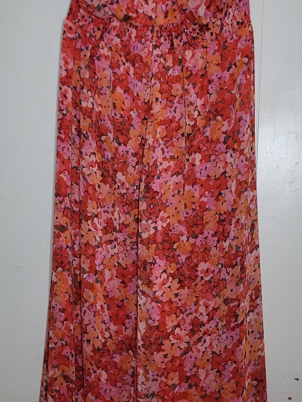 Vince Camuto Coral and Pink Floral Maxi Jumpsuit - Picture 5 of 12